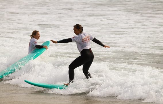 Känslan att lära sig surfa